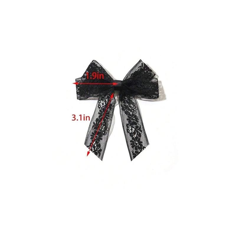 Korean Ballet Style Ribbon Bow Hair Clip with Tassels - Large Double Layer Duckbill Clip Headwear for Girls.