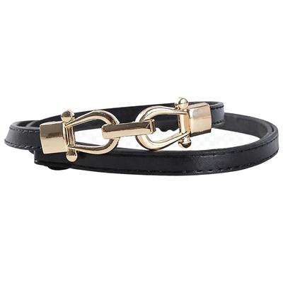 Vitalux Thin Skirt Belt with Sliding PU Leather 12mm for Dresses and Perfect for and Day Gifts Women's Waistband, Adjustable, Wide, One-Piece Dresses,