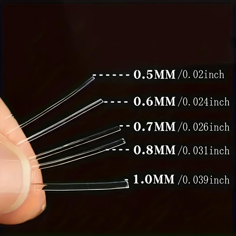 

Гнучка нейлонова нитка для бісеру - 0,5-1,0 мм Прозора еластична ліска | 137,8-590,55 дюймів для виготовлення прикрас, браслетів і намист 10mm/100m