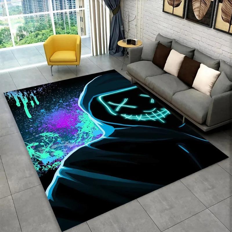 3D Cartoon Game Gamer Gamepad Area Rug Large,Carpet Rug for Living Room Kids Bedroom Sofa Doormat Decor,Child Non-slip Floor Mat