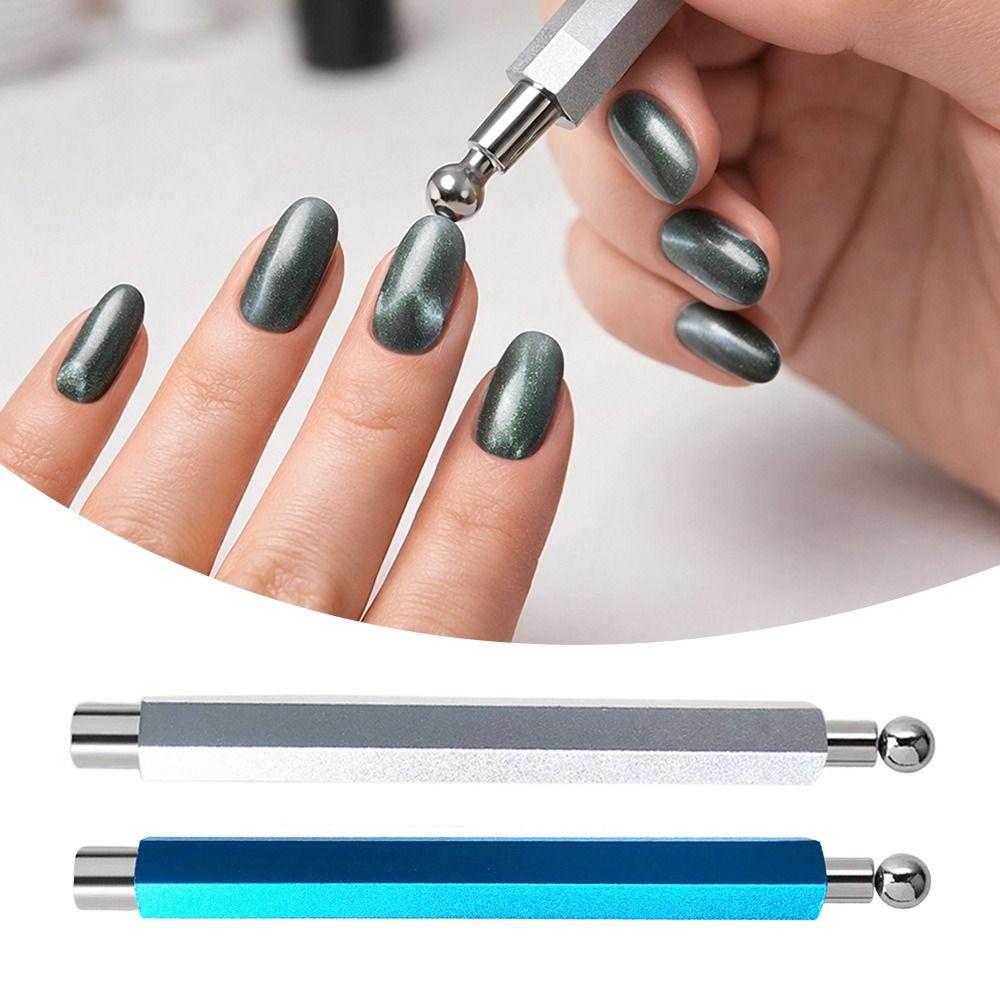 Magnetic Ball Magnet Pen Double-head Nail Polish Pen New Cat Eye Gel Pen