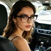 Stylish Color-Block Cat-Eye Frames Anti-Blue Light Non-Prescription Glasses Classic Cycling and Driving Eyewear for Women