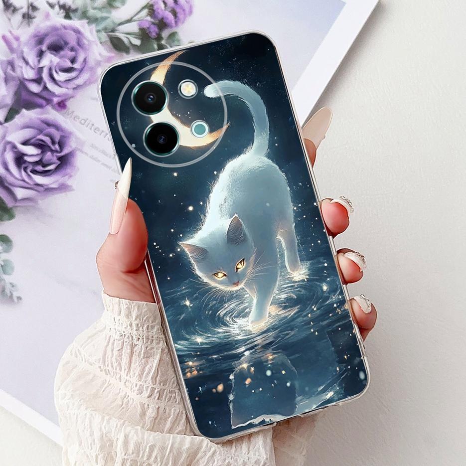 For Vivo Y38 Y58 5G Case V2355 New Fashion Painted Cover Soft Silicone Phone Case For Vivo Y200i Y200t Y 58 VivoY38 VivoY58 Bags