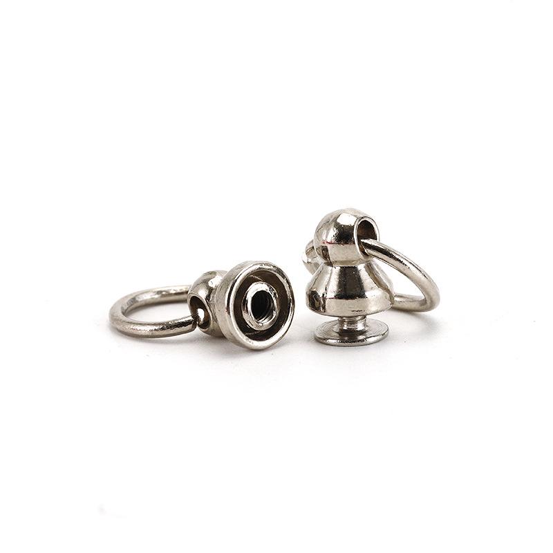 Monk's Head Silver Metal Pacifier Stud Luggage Accessory with Ring Buckle and Leather Multi-Spec Ornaments