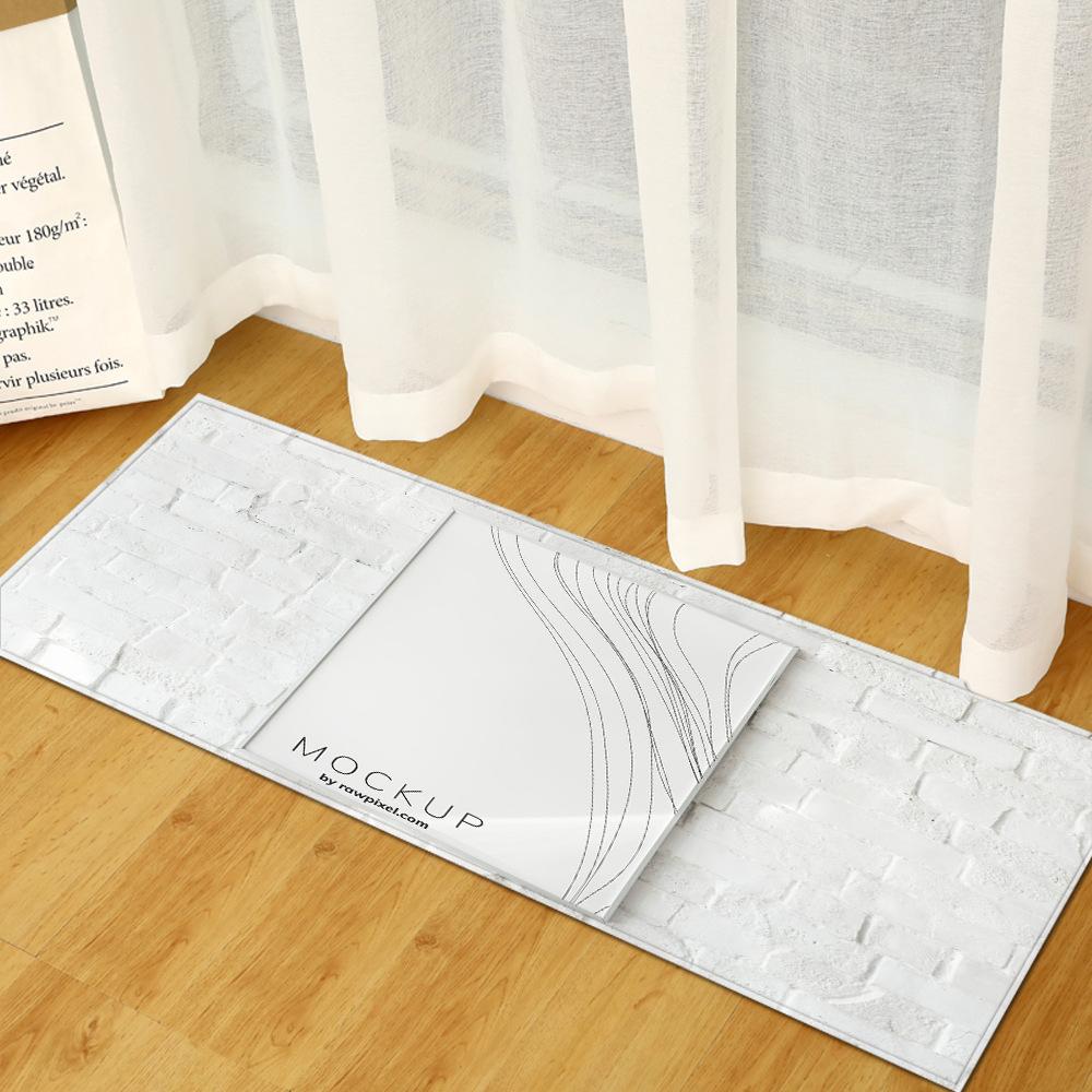 3D Three-Dimensional Door Mat Kitchen Dirt-Resistant Long Bathroom Floor Mat Bedroom Living Room Non-Slip Carpet Floor Mat