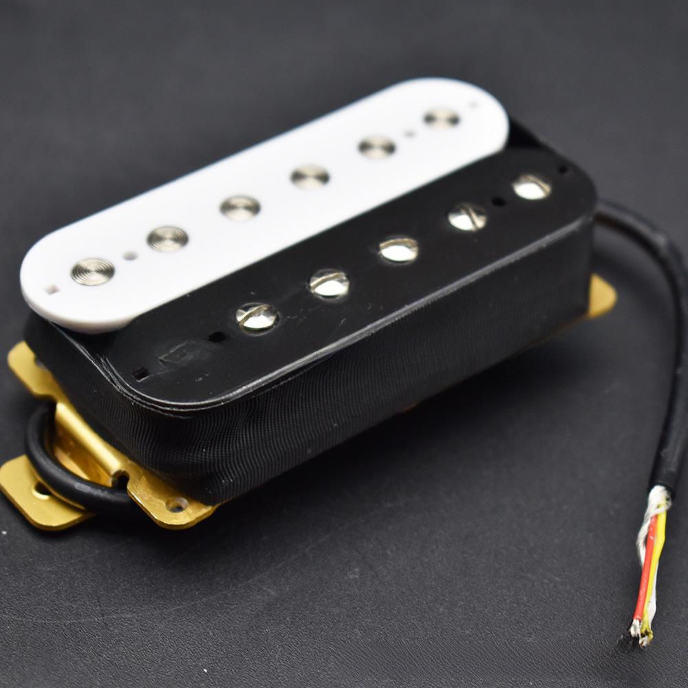 Micro de Guitare Électrique Double Bobinage Noir et Jaune pour Chevalet Double Manche (50 / 52mm)