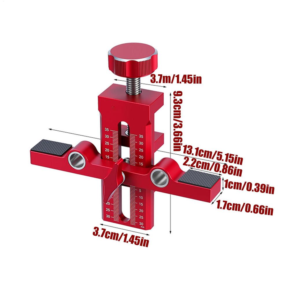 Cabinet Door Installation Tool Double-Hole Alignment with Adjustable Positioner Cabinet Door Positioning Support for Home Office