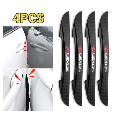 4Pcs Car Door Edge Protection Strips Stickers Anti-collision Scratch Decals For LS LC IS350 ES300 GS350 CT200h GX460 NX300