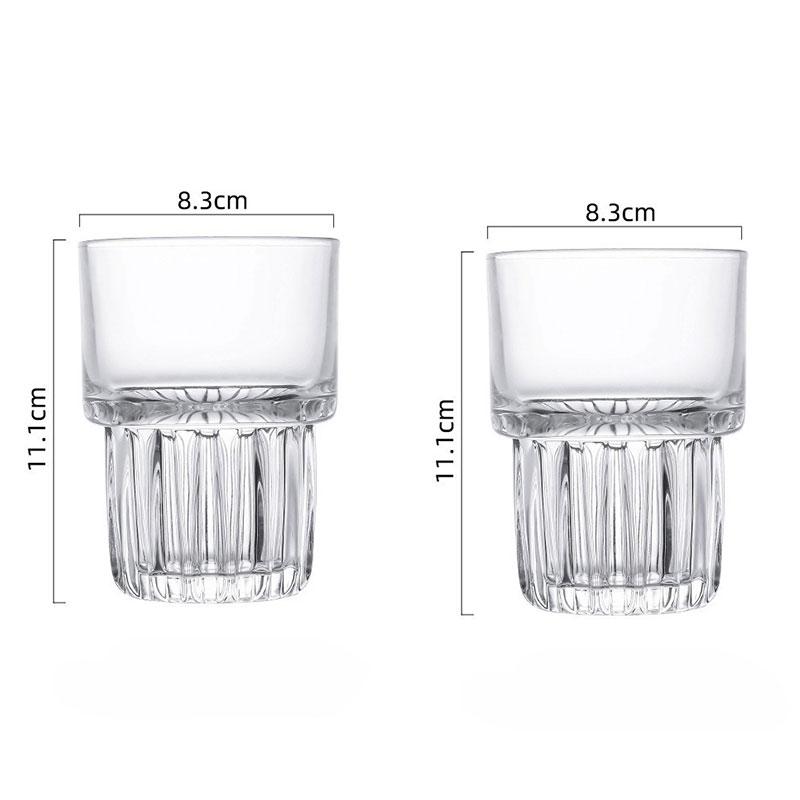 2pcs Vintage Cold Brew Coffee Cup Creative Coffee Mug Trendy Thickened Glass Cup Latte Mocha Espresso Mugs Best Christmas Gift
