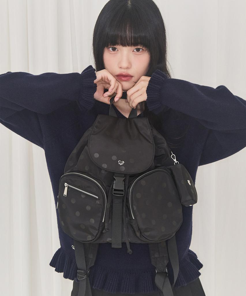 Alki Alka Pocket Mini Backpack (Dot Black)