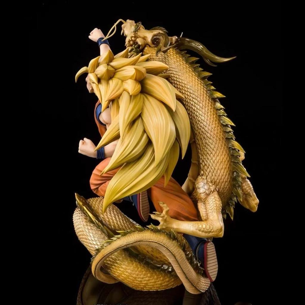 20cm Cartoon Anime Dragon Ball Z Dragon Fist Goku Shenron Combat Form  Statue Model Decoration Children Toy Decorative Gift