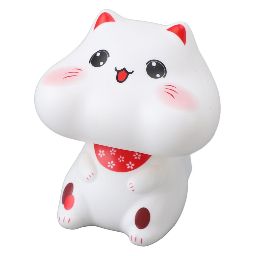 Dekoracja Kota Zasilana Solarnie Figurka Kota Szczęścia Automatycznie Kiwająca Ozdoba na Deskę Rozdzielczą Samochodu Biurko