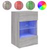 """Good Deal""" Wall-mounted TV Furniture and LED Lights 2pcs Sonoma Grey 40x30x60.5cm - For Living Room Thome3746968