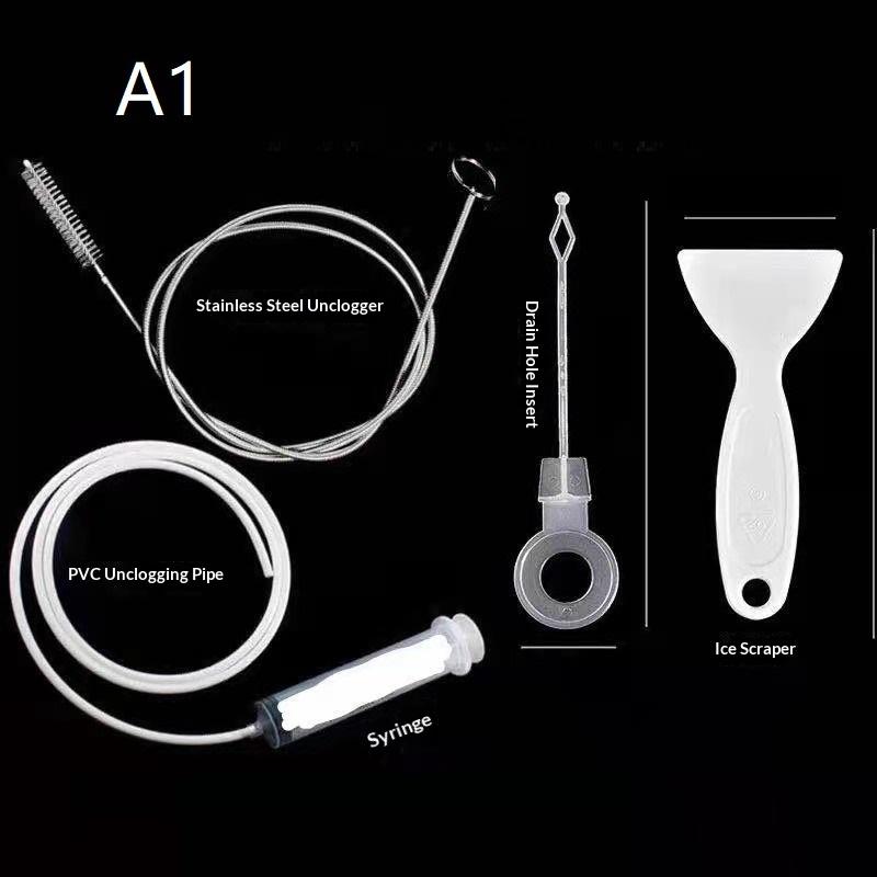 4/5 Set Refrigerator Drain Hole Clog Remover Long Lasting Fridge Dredge Cleaning Kit for Household Kitchen Care