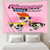Custom Name The Powerpuff Girls Print Tapestry, Backdrop, Easy Setup, Ideal for Bedroom, Office & Living Room, with Aesthetic Wall Hanging Decor.