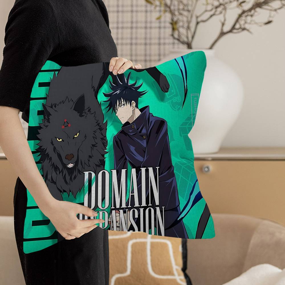 Fushiguro Megumi Pillow Anime Pillow Sofa Bed Head Pillow Cover Cushion Cover 45X45 Cm Fashion