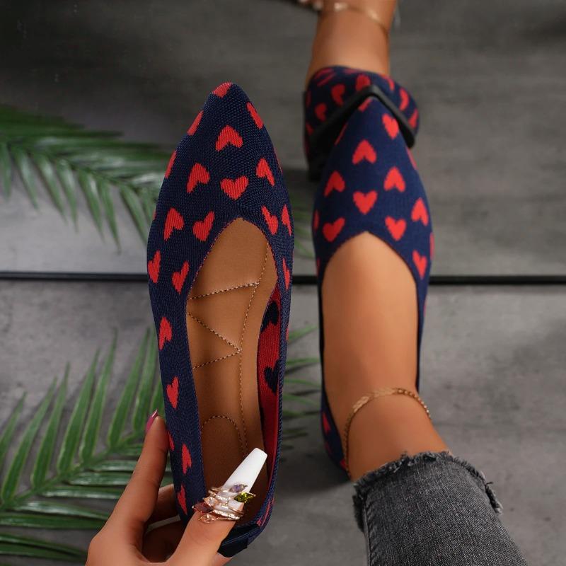 Fashion Women Flats Shoes 2025 Spring New Knit Breathable Loafers Square Beautiful Princess Sneakers Rubber Sole Comfortable Flats Shoes