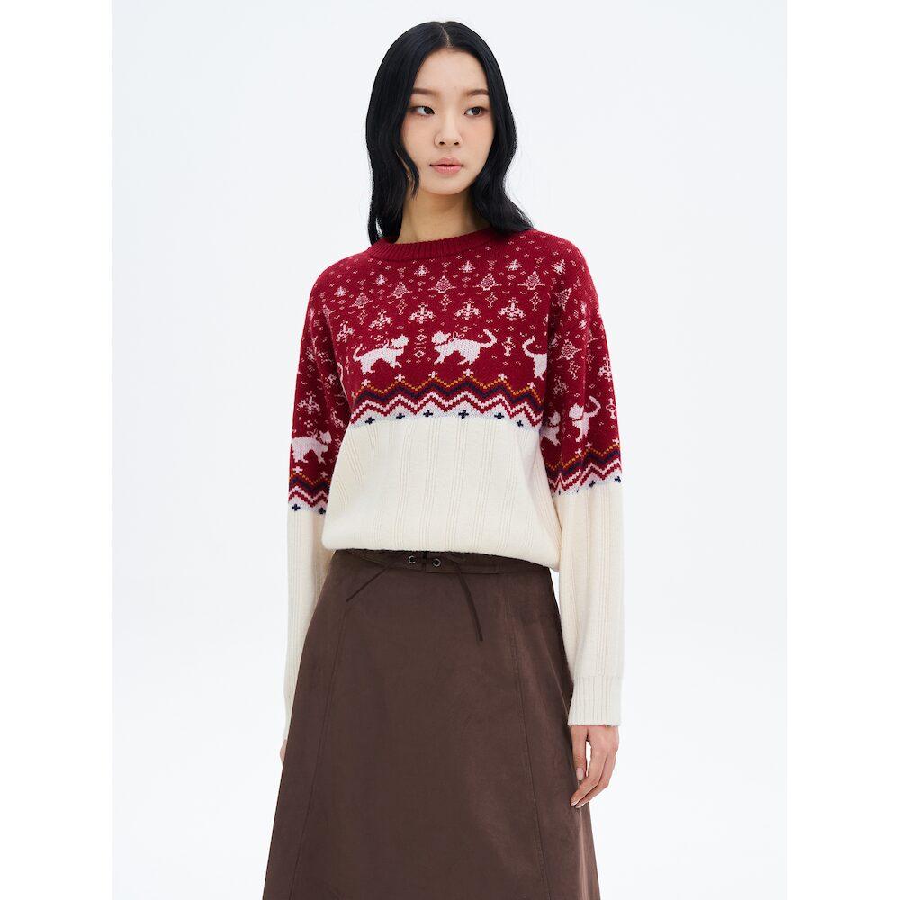 8Seconds Jacquard Pullover Red Red/S