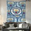 Manchester Football Club Logo Tapestry Fashion Print Background Cloth Background Wall Hanging Cloth Homestay Soft Decoration Tapestry Work Of Art