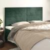 3116535 vidaXL Headboards 4 Pcs Dark Green 90x5x78-88 Cm Velvet