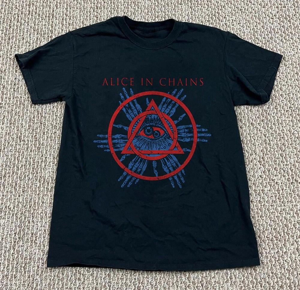 Rare Alice In Chains Pyramid Eyes T-shirt, Unisex Black T-shirt, Size S-5XL Unisex T-Shirt M