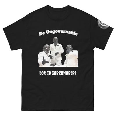 Sei unregierbar Los Ingobernables Unisex Klassisches T-Shirt mit Logo auf dem linken Ärmel