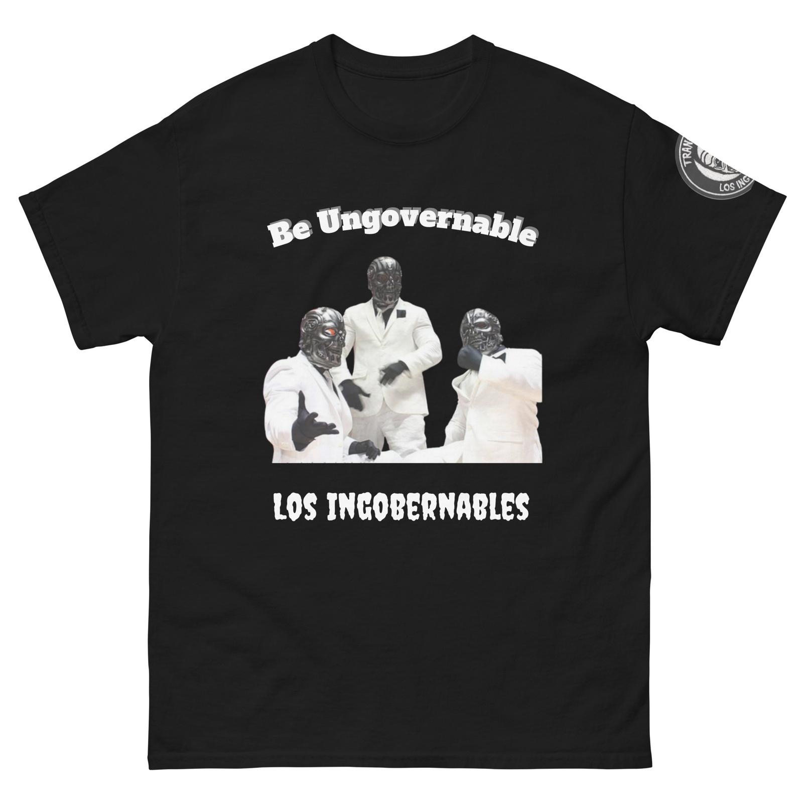 Будь неуправляемым Los Ingobernables Унисекс Классическая футболка с логотипом на левом рукаве S