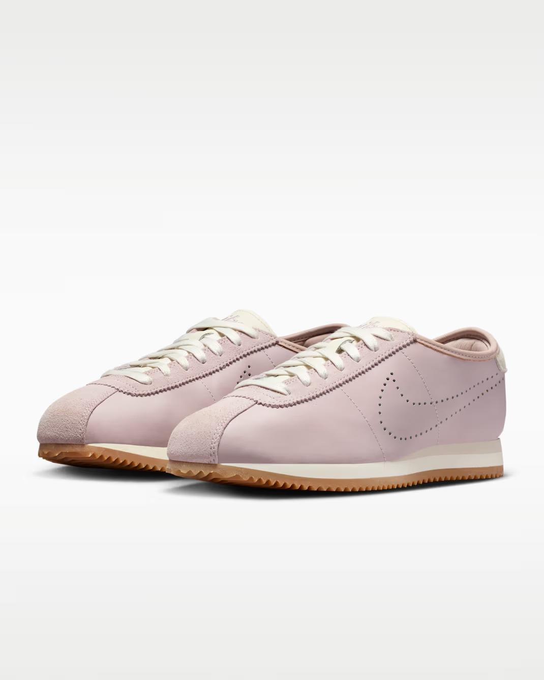 HQ1841-602 Nike Cortez Кожаный Частица Розы Перфорированный Swoosh (Женский) 10W