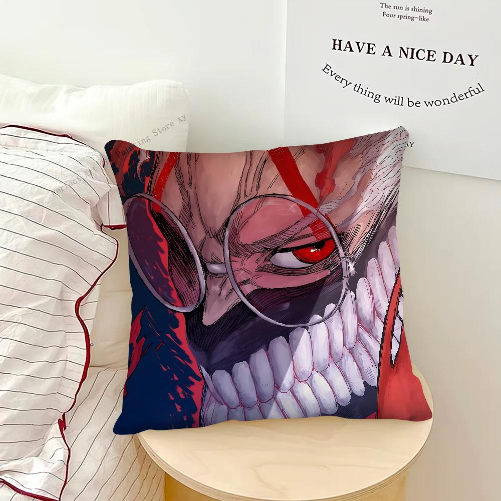 Anime Dandadan Pillow Case Square Pillow Bedroom Sofa Leisure Comfort Cushion Car Living Room Home Decoration 16x16Inch