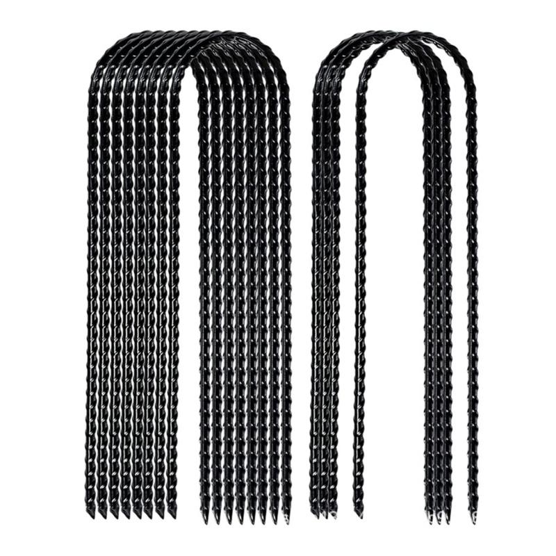 Set of 6 Ground Screws Strong Ground Spikes Steel Ground Fixings Ground Tie Easy to Use Solution for Camping & Picnics