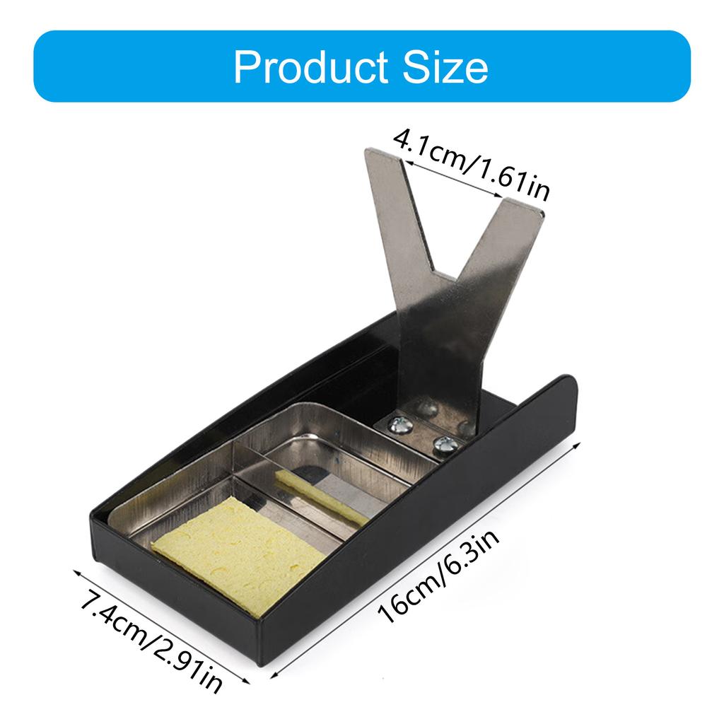 Compact Soldering Iron Stand With Sponge Tray Stable Workspaces Organizer For Electronics Repair Maintenance