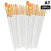 Detail Painting Brushes Set Professional Round Flat Nylon Hair Watercolor Paint Brush For Kid Students Artists Oil Painting Tool