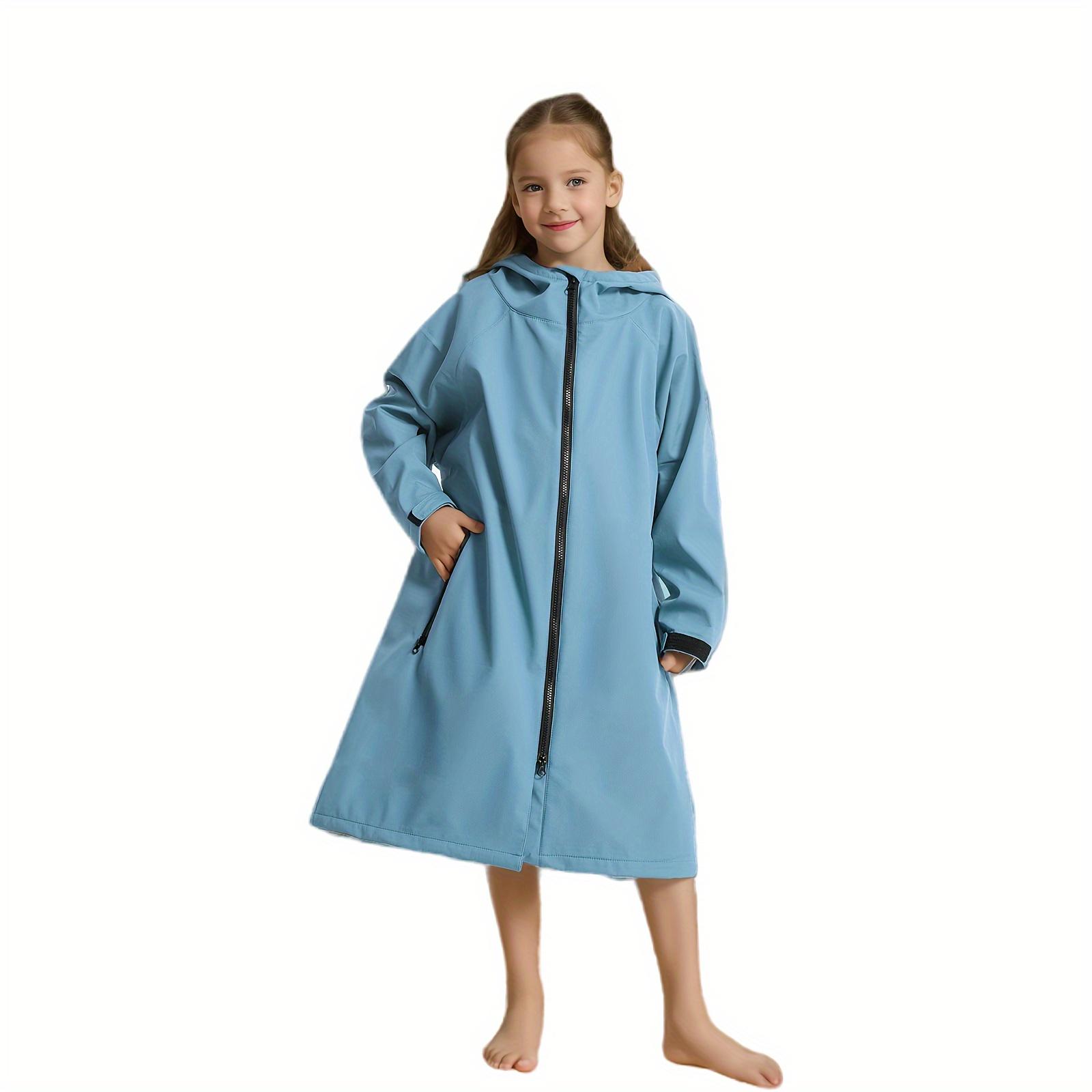 

Современный стиль, Супервпитывающий полиэстеровый микрофибровый пляжный халат для детей, Теплый, Ветрозащитный, Быстросохнущий, Дизайн на космическую тематику с карманами на молнии и капюшоном 85*60cm синий