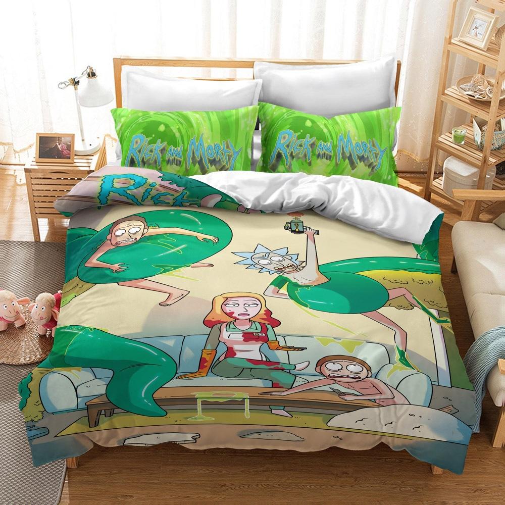 Bedding Kit Rick Morty Ii Series Size Three-Piece Quilt Cover