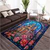 Castle Glass Art Printed Carpet for Living Room Bedroom Bedside Bathroom Floor Mat Area Rugged Sofa Mat Home Decor Large Size