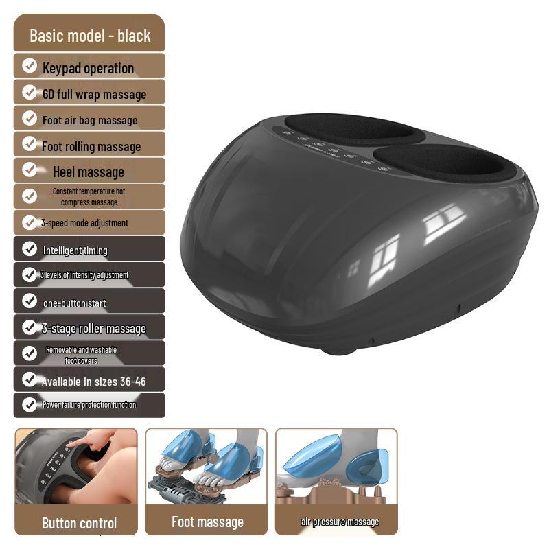 Multifunctional Electric Foot Massager with Heat Therapy and Acupoint Kneading Korea Plug