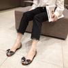 Fashion Ballet Flats Sandals Women Shoes with Bow PVC Jelly Sandals Summer 2025 Elegant Fashion Beach Ladies Slippers Beach Casual Shoes