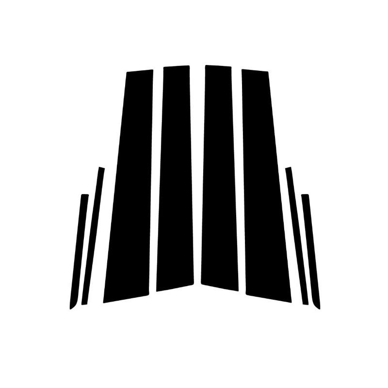 

8 шт. Подходит для Toyota Prius 2016 2017 2018 2019 2020 2021 2022 Глянцевый черный накладки на стойки дверей Декор двери Оконная стойка BC Крышка Отделка чёрный