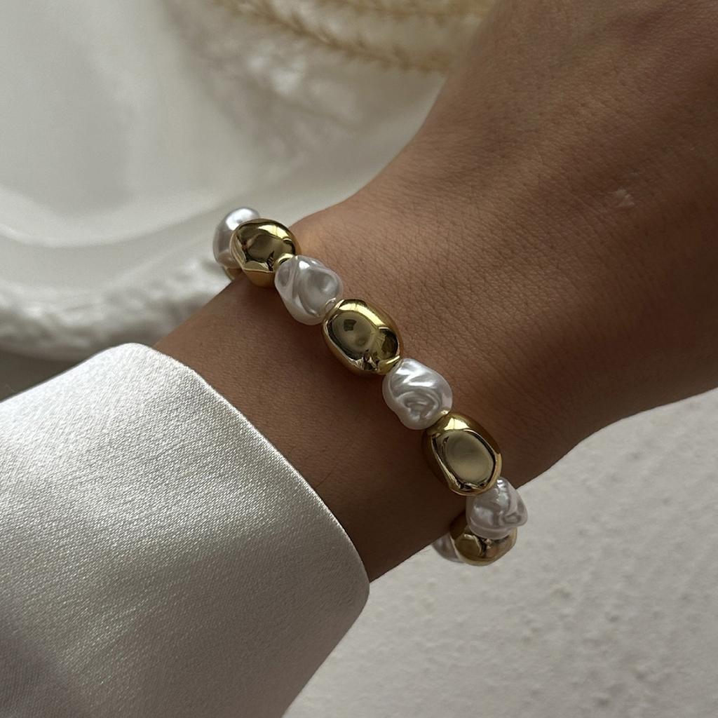 Vintage Hip Hop Metall Glatt Unregelmäßig Federarmband für Damen Übertrieben Geometrisch Klobig Breit Manschettenarmreif Punk Schmuck Geschenk