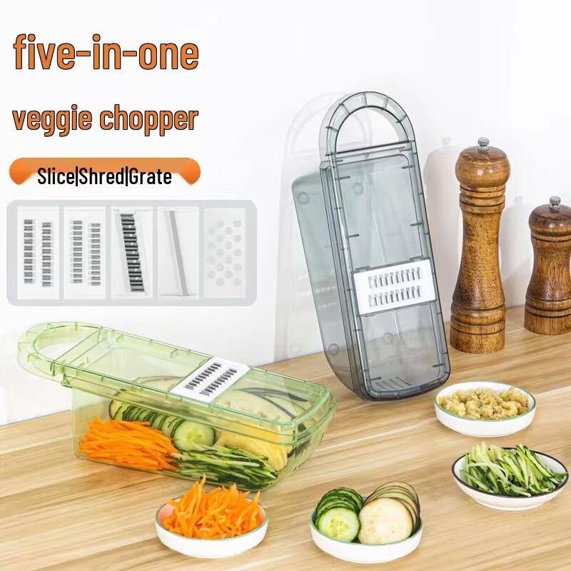 ZISIZ 5-in-1 Multi-function Vegetable Slicer & Grater