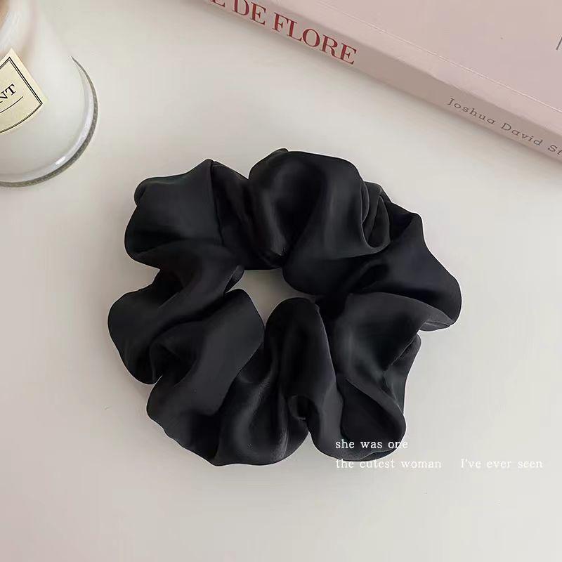 Spring & Summer French Leather Hair Tie for Women - High-End Flower Ponytail Accessory