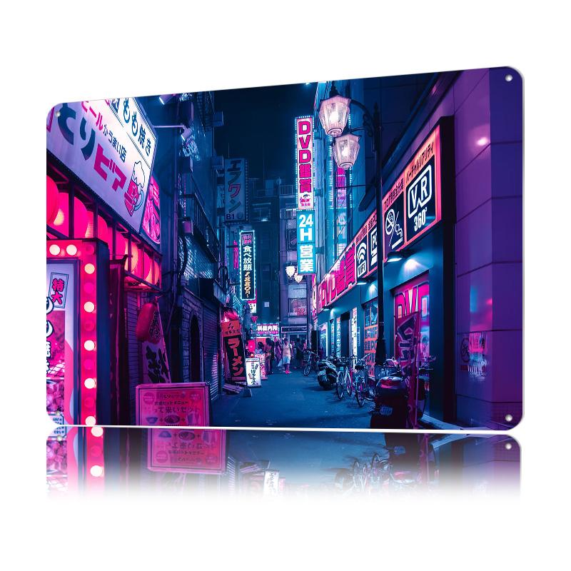 Tokyo h Poster Customized Vintage Metal Signs Wall Art Retro Tin Plaque for Interior Accessories Bedroom Decoration Gaming
