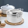 1 Set Stainless Steel Bento Box Double Layer Leak Proof Food Container Portable Lunch Case For Office Large Capacity Microwave