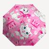 Marie, Pink Themed Automatic Opening and Closing Umbrella, Brightly Colored 8-rib Portable Umbrella, Suitable for Men and Women, A Perfect Gift for Ch