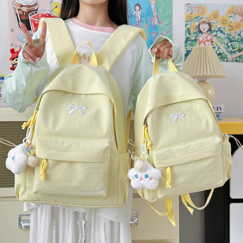 New Stylish Embroidered Backpack Korean Japanese Style Cute Casual School Bag for Girls Students Daily Commute Travel Bag