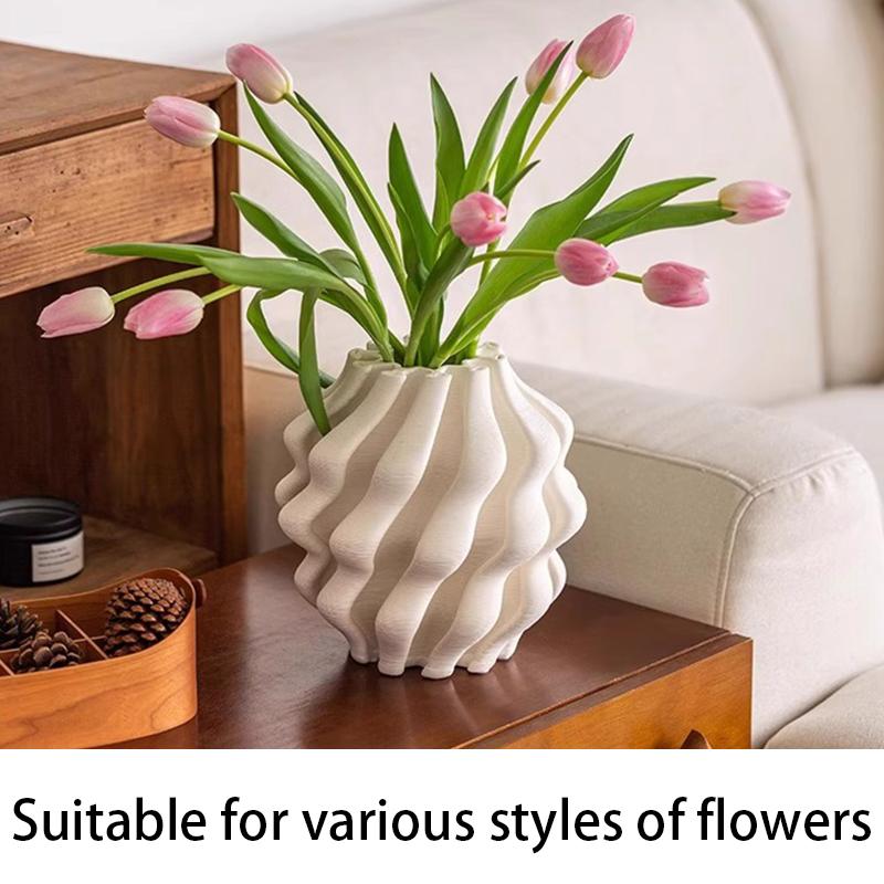 Nordic Vase Modern Home Decoration Vases Aesthetic Unusual Shape Flower Bottle Ceramic Elegant Flowerpot Interior Accessorie