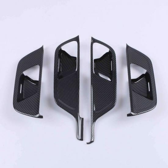 Inner Door Handle Bowl Carbon Fiber Cover Trim For - Mercedes-Benz GLB