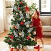 5-30Pcs 22cm Christmas Decoration Glitter Berrie Artificial Flower Bouquet Christmas Tree Ornaments for Home New Year 2026 Decor