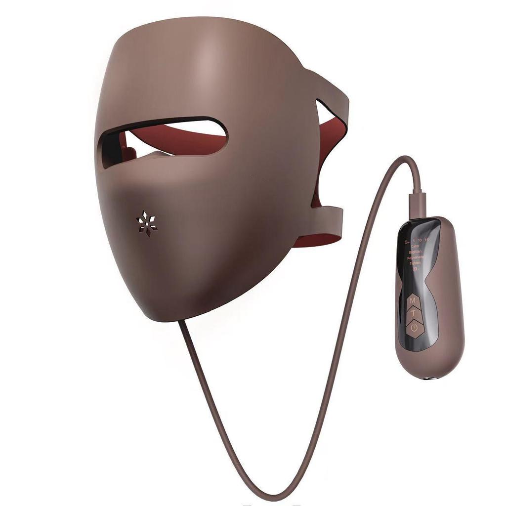 Photon Skin Rejuvenation LED Face Mask with Neck - Red & Green Light Therapy for Home Use to Brighten Skin Tone