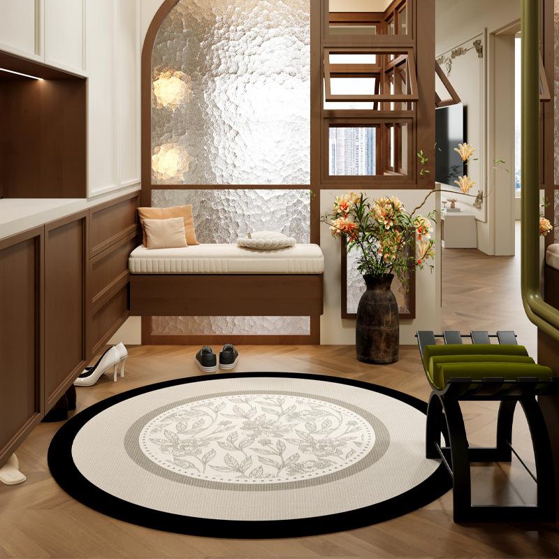 Bedroom Floral Circular Carpet Wear-resistant and Anti Slip Living Room Sofa Coffee Table Carpet